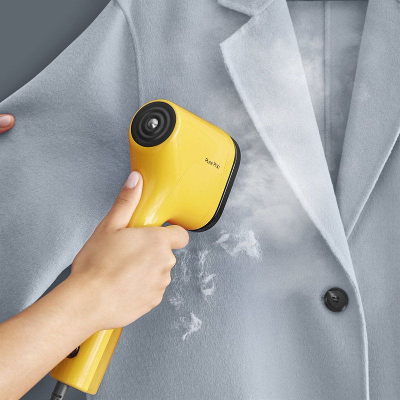 Bàn ủi hơi nước cầm tay Tefal Pure Pop DT2026E1, màu vàng