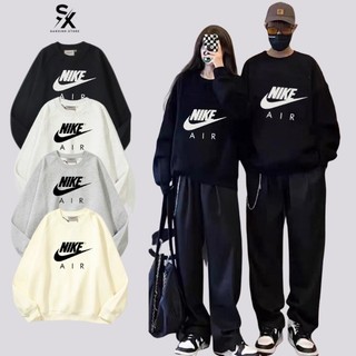 Áo Sweater Nike hàng chính hãng basic áo khoác nỉ tay dài form unisex cao cấp from rộng nam nữ