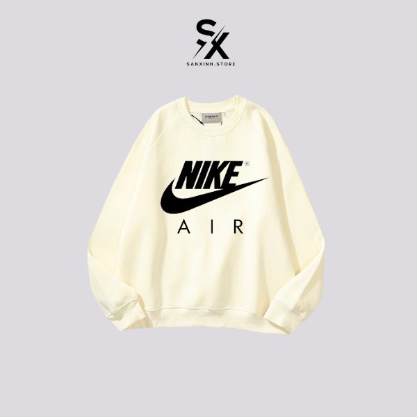 Áo Sweater Nike hàng chính hãng basic áo khoác nỉ tay dài form unisex cao cấp from rộng nam nữ