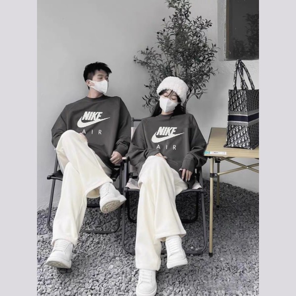 Áo Sweater Nike hàng chính hãng basic áo khoác nỉ tay dài form unisex cao cấp from rộng nam nữ