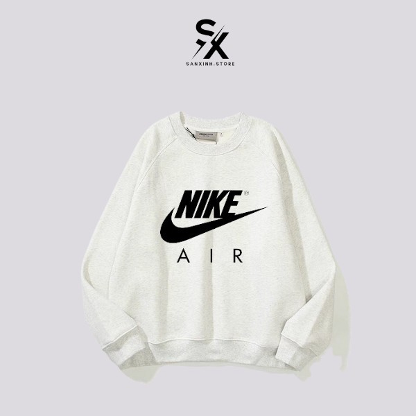 Áo Sweater Nike hàng chính hãng basic áo khoác nỉ tay dài form unisex cao cấp from rộng nam nữ