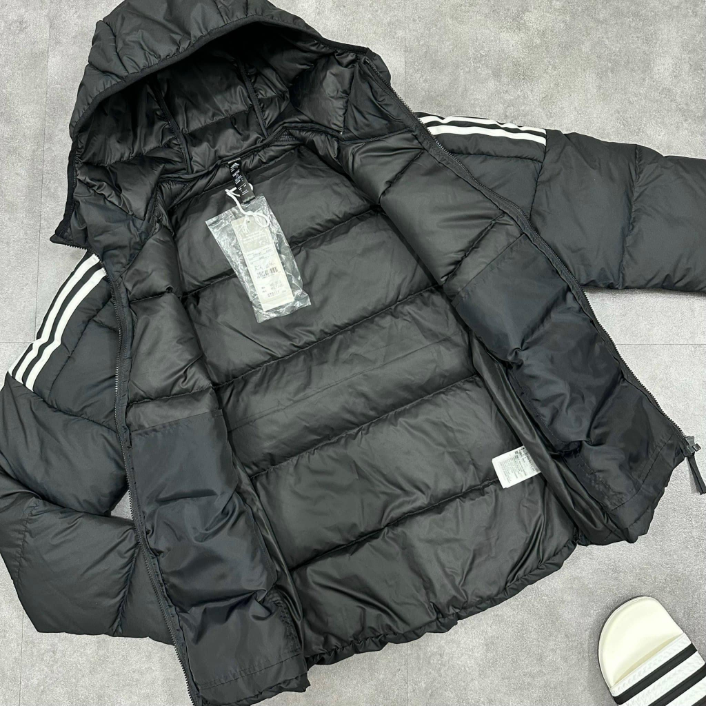Adidas Essentials Midweight Down Hooded Jacket sẵn size M L XL XXL á