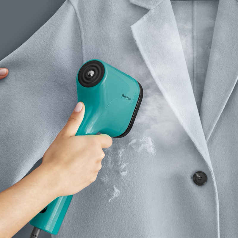 Bàn ủi hơi nước cầm tay Tefal Pure Pop DT2024E1, màu xanh lơ