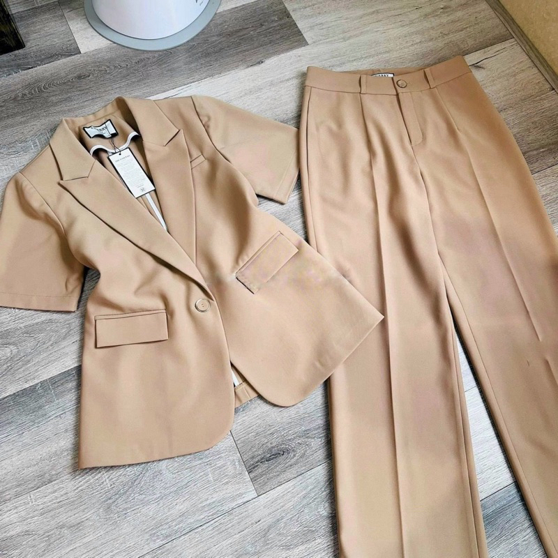Áo vest blazer nữ cao cấp tay cộc Oxatyl M016 1 lớp mặc thu đông phong cách công sở 2023
