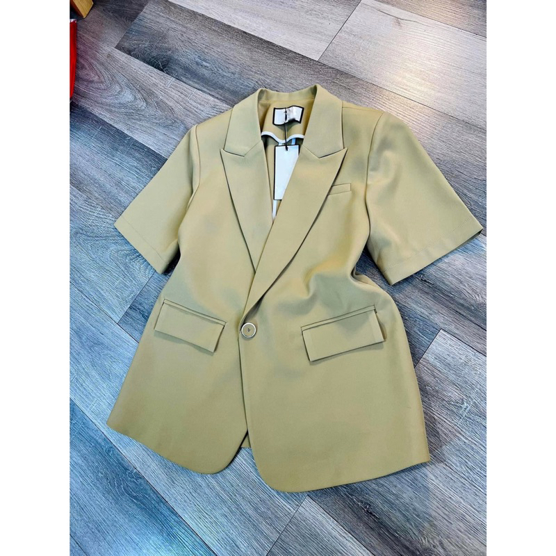 Áo vest blazer nữ cao cấp tay cộc Oxatyl M016 1 lớp mặc thu đông phong cách công sở 2023