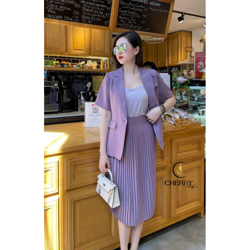 Áo vest blazer nữ cao cấp tay cộc Oxatyl M016 1 lớp mặc thu đông phong cách công sở 2023