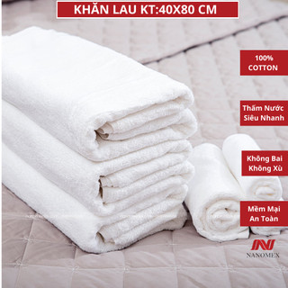 Khăn mặt Nanomex cotton kích thước 40x80 cm tiêu chuẩn khách sạn mềm mịn