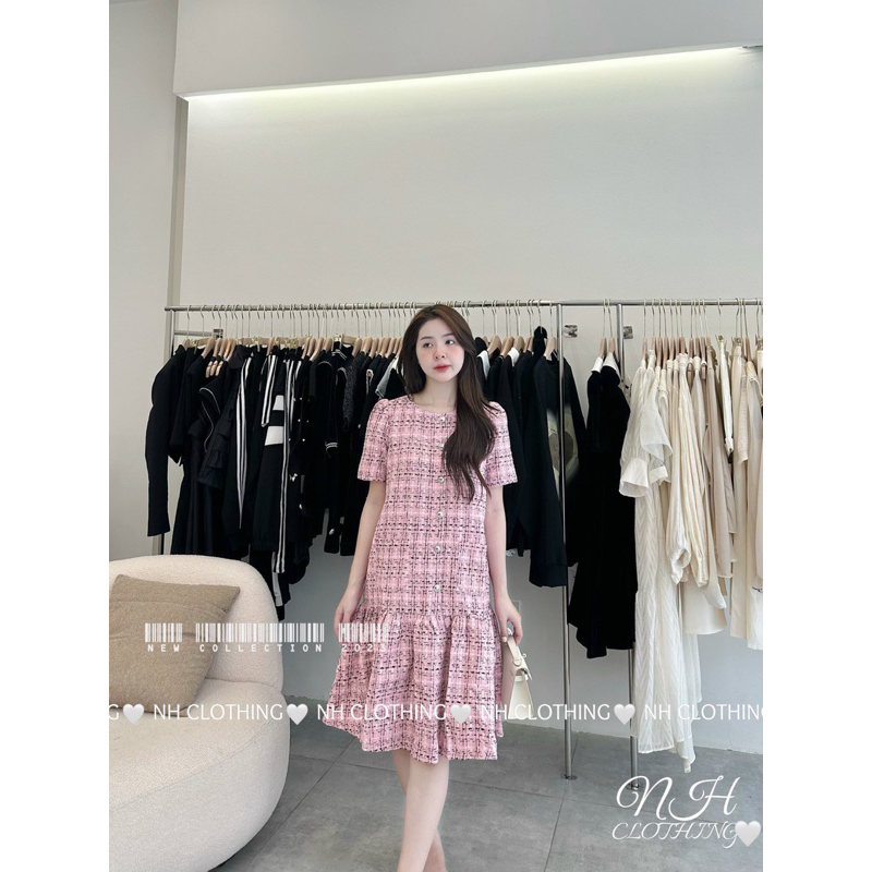 Váy dạ tweed đuôi cá