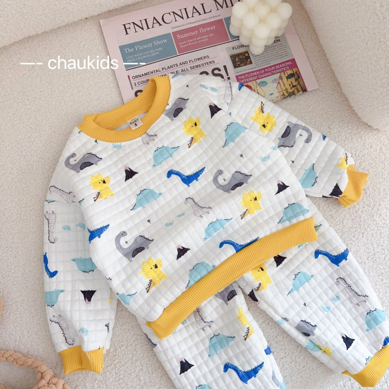 Bộ nỉ trần bông siêu đẹp cho bé trai bé gái