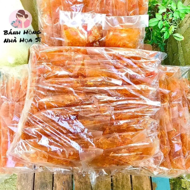 1kg 20 gói bánh tráng sấy mắm giòn tép và khô bò Bình Định