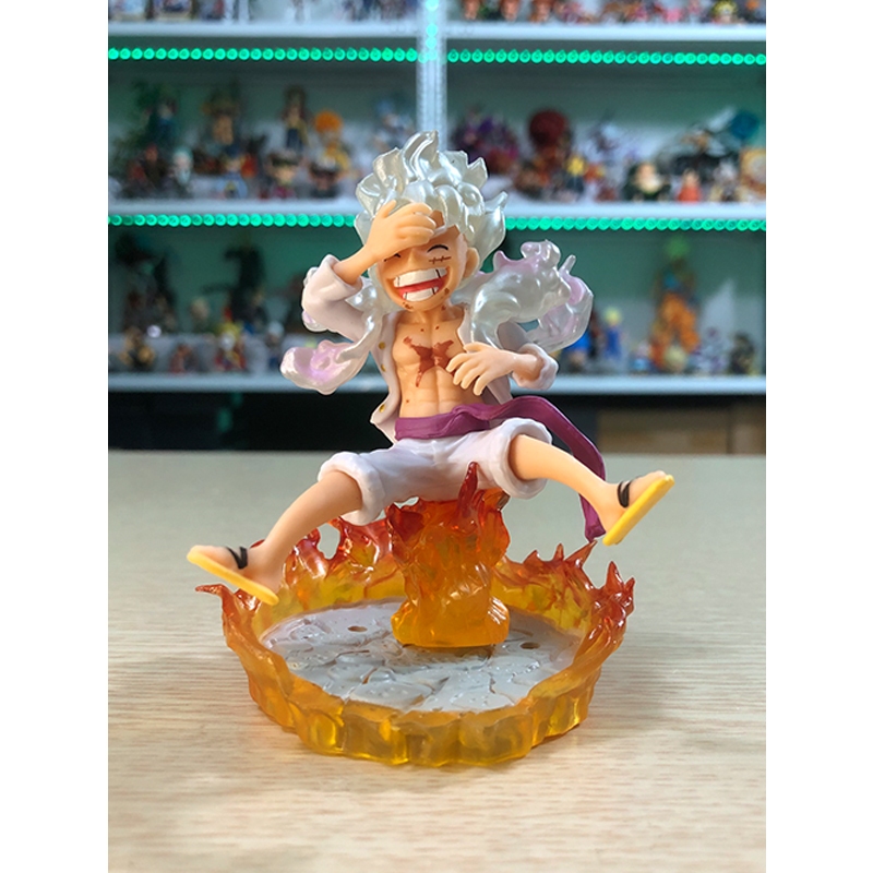 Mô hình Luffy gear 5 ngồi cười có đèn LED