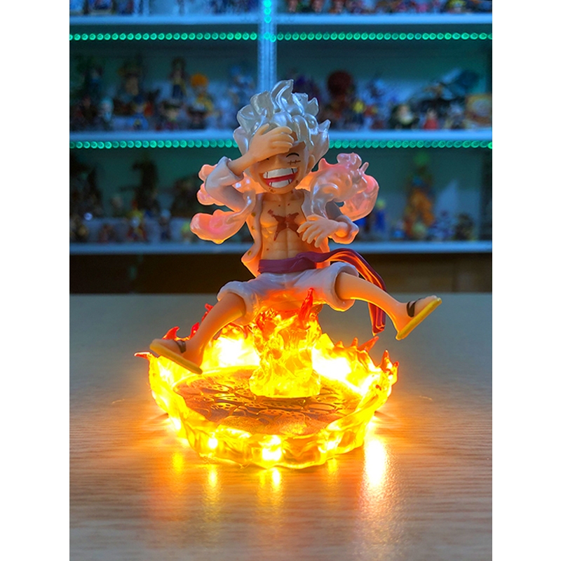 Mô hình Luffy gear 5 ngồi cười có đèn LED