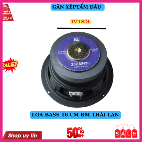 Loa bass 16 BM toàn vành 16.8cm hàng thailan gân xếp tẩm dầu cao cấp - giá 1 chiếc