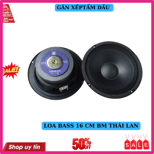 Loa bass 16 BM toàn vành 16.8cm hàng thailan gân xếp tẩm dầu cao cấp - giá 1 chiếc