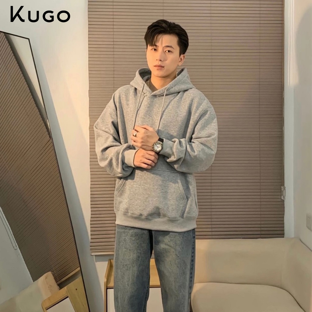 Áo Hoodie Trơn Unisex - Chất Liệu Nỉ Bông Form Rộng Mũ 2 Lớp Dày Dặn #6 màu