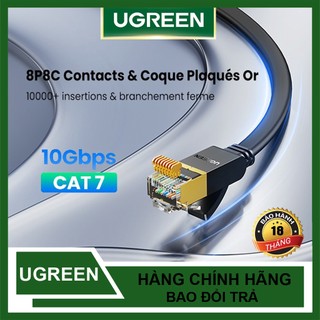 Dây Mạng Đúc Sẵn Cat7 10Gbps UGREEN NW106 Tròn Và Dẹp Cao Cấp - Hàng Chính Hãng