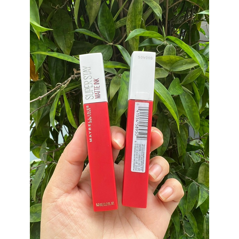 Son kem lì maybelline super stay matte ink lipstick  330 innovator. cam đỏ tươi 5ml