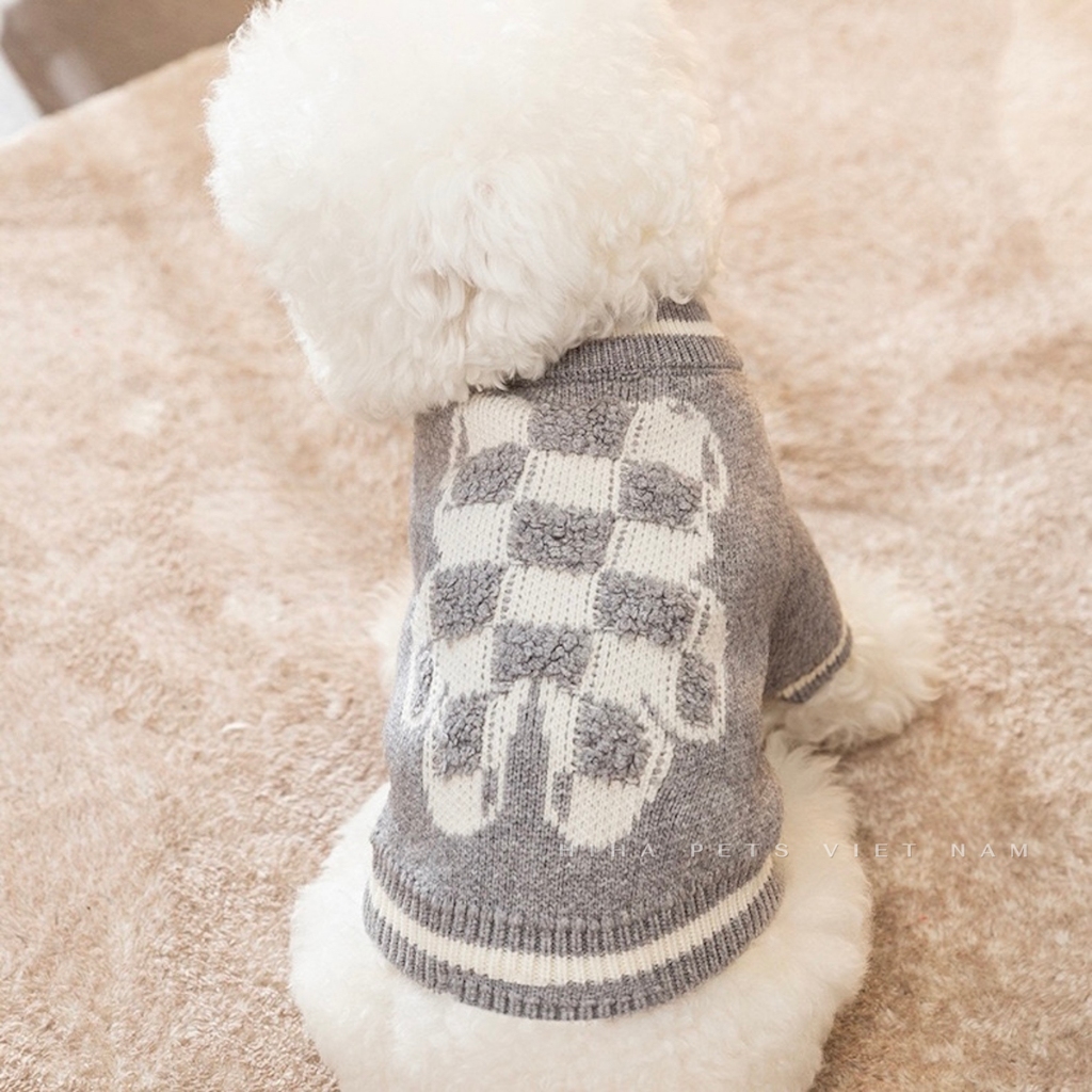 Áo Len Đan Dễ Thương Cho Chó Mèo Mặc Ấm Áp Quần Áo Cho Thú Cưng Cao Cấp Hàn Quốc Hiha Pets.