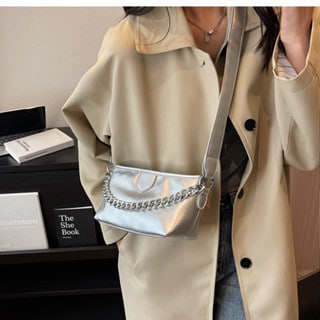 Túi xách nữ, túi đeo chéo thời trang công sở Hàn Quốc đeo chéo hot trend _ HOBO TÚI CHẬU DÂY PHỐI XÍCH