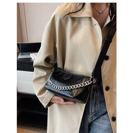 Túi xách nữ, túi đeo chéo thời trang công sở Hàn Quốc đeo chéo hot trend _ HOBO TÚI CHẬU DÂY PHỐI XÍCH