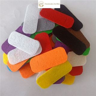 Vải nỉ lót kẹp tóc, vải dạ chữ nhật, tấm lót nỉ cắt sẵn làm kẹp handmade size kẹp chữ nhật 5cm