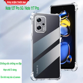 Ốp lưng Redmi Note 11T Pro / Note 12T Pro 5G / Poco X4 GT / Note 12R 5G dẻo trong suốt TPU siêu mỏng bảo vệ camera