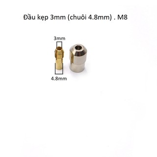 Bộ đầu kẹp mũi khoan bằng đồng 2 chi tiết cho máy mài mini