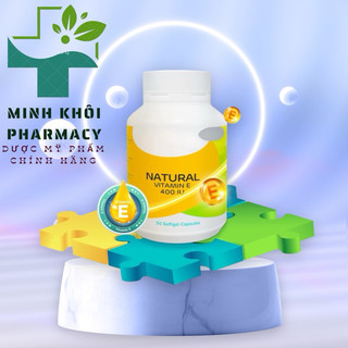 Viên uống vitamin e thiên nhiên, làm đẹp da - medicrafts natural vitamin e 400 iu mega we care - chai 30 viên
