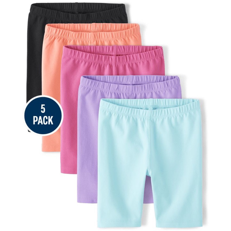 Quần legging lửng bé gái màu trơn phom ôm chất cotton co dãn 4 chiểu 22-41kg