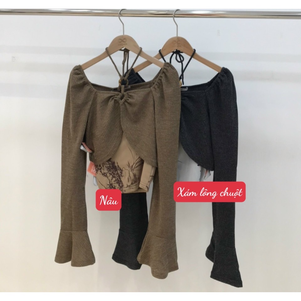 Sét áo Molorda rút ngực tay loe kèm áo 2 dây 603908