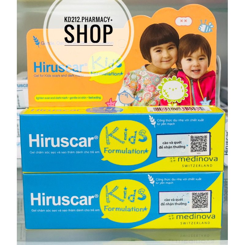 Gel Hiruscar Kids Formulation mờ và làm phẳng sẹo cho bé tuýp 10g