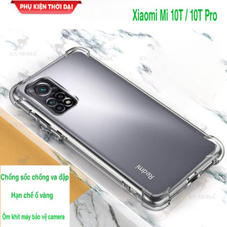 Ốp lưng Xiaomi Mi 10T / 10T Pro / Mi 11T / 11T Pro / 12T / 12T Pro / 13T dẻo trong suốt lồi 4 góc chống sốc