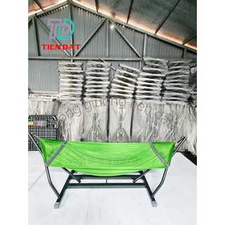 Võng xếp khung vuông phi 50 thép cỡ lớn tặng màn võng tải trọng 300kg