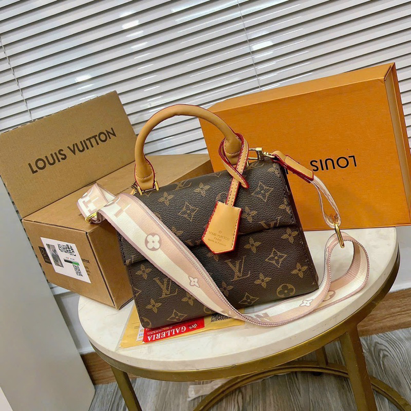 Túi xách cầm tay Lv nữ cluny hoa nâu  full box , Túi Lv nữ đeo chéo đeo vai mẫu mới dùng cho công sở đi chơi TH store