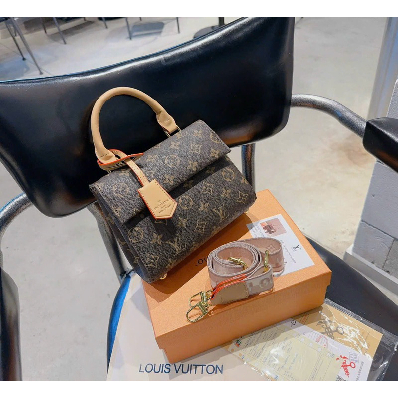 Túi xách cầm tay Lv nữ cluny hoa nâu  full box , Túi Lv nữ đeo chéo đeo vai mẫu mới dùng cho công sở đi chơi TH store
