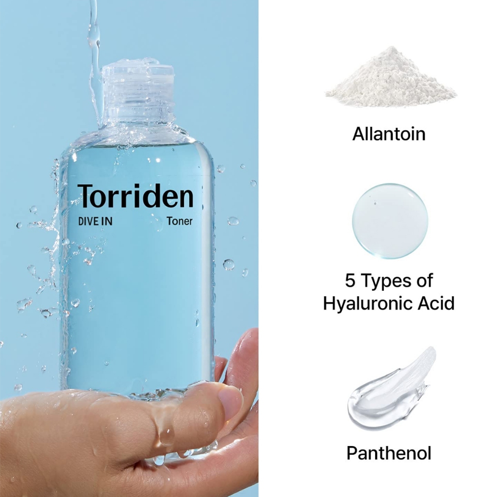 Nước Hoa Hồng Toner Torriden Dive-In Low Molecule Hyaluronic Acid Toner 300ml Cấp Ẩm Phục Hồi Cân Bằng Da