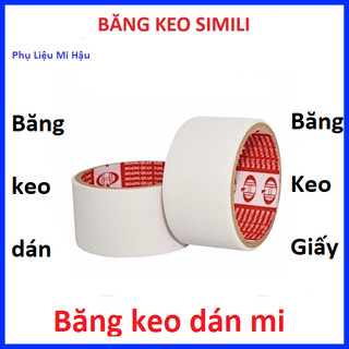 Cuộn băng keo dán mi, băng dính simili dán mi dưới 1,2f - 5f_băng keo giấy_ cuộn băng dính giấy dán mi_dụng cụ nối mi