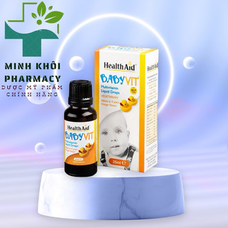 Siro Nhỏ Giọt Bổ Sung Các VITAMIN Và VITAMIN D3 Cho Trẻ Từ 0-4 Tuổi HealthAid BABYVIT Drops - Các Bé Nhẹ Cân, Thấp Còi