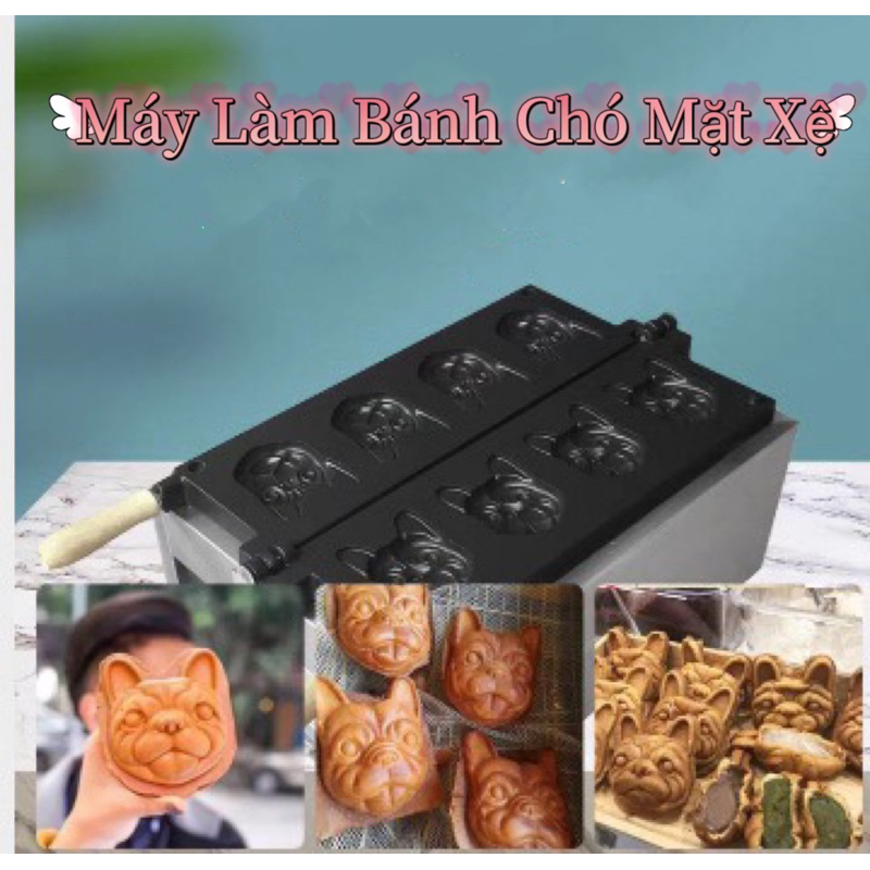 MÁY LÀM BÁNH HÌNH MẶT CHÓ PITBULL, HÌNH ĐỘNG SĂN