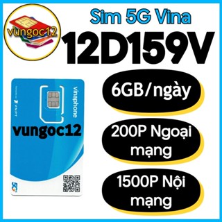 SIM 4G VINA U1500 BIG50Y 12D60G D159V TD49 D500 SODA125  FHAPPY THAGA KM 14 THÁNG