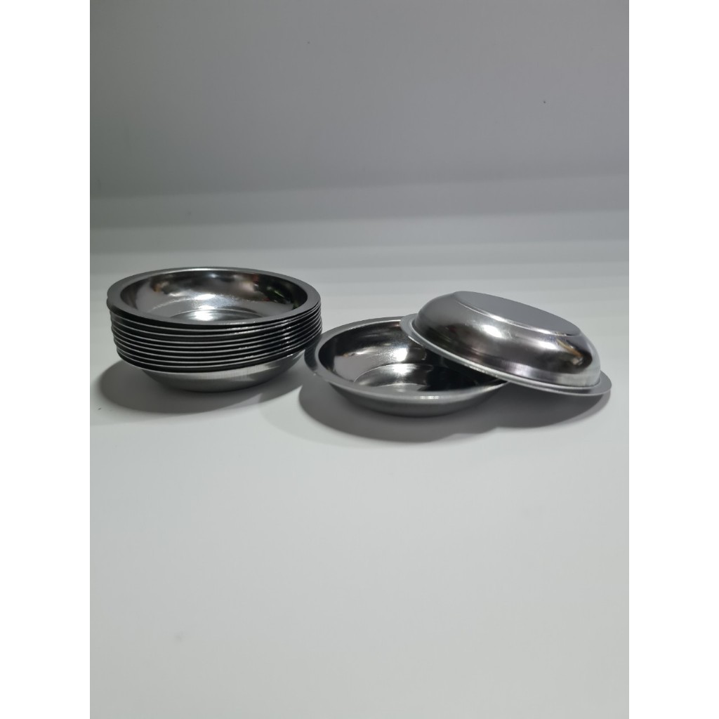 Combo 10 Chén Inox Làm Bánh Bèo Và Nước Chấm Kích Thước: 7,5cm X 1,5cm