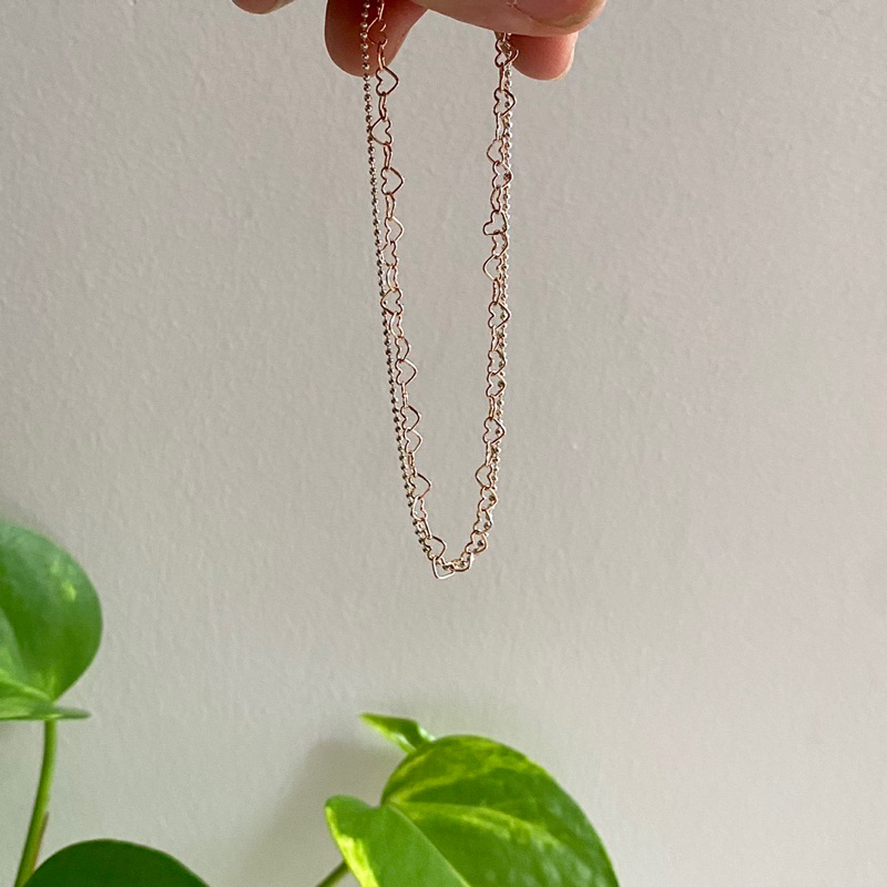 Lắc tay bạc đôi - hàng si Nhật