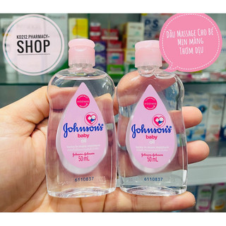 Dầu massage & dưỡng ẩm Johnson's baby oil 50ml