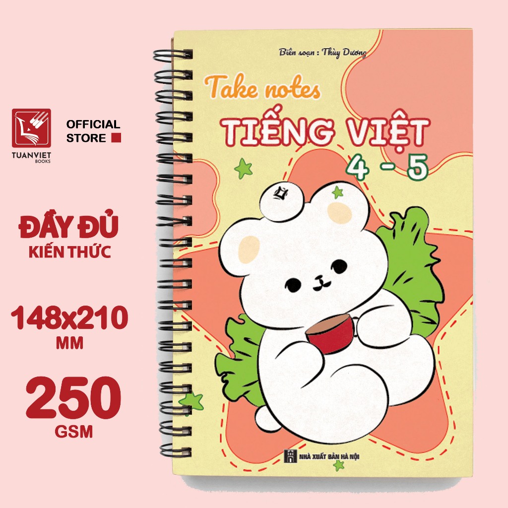 Sổ Giấy Lò Xo Take Note Tiếng Việt 4-5 TUANVIET BOOKS cỡ A5
