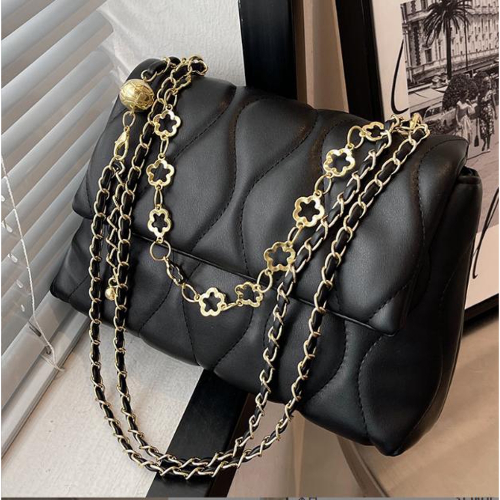 Túi xách đeo vai đeo chéo nữ dáng công sở da mềm thêu thời trang Bag.thanhthu 816