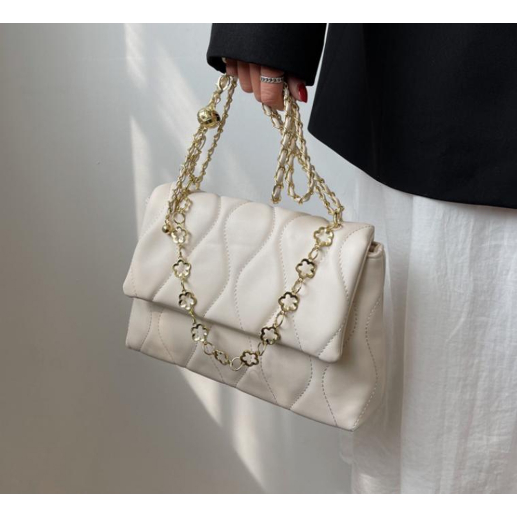 Túi xách đeo vai đeo chéo nữ dáng công sở da mềm thêu thời trang Bag.thanhthu 816