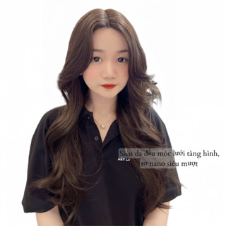 TÓC GIẢ NGUYÊN ĐẦU MÓC LƯỚI SIÊU MỎNG TÀNG HÌNH, ĐANG HOT DOUYIN LẮM LUÔN Ạ.ĐƯỢC DỆT VỚI CHẤT TÓC NANO SIÊU MƯỢT .Sẵn ạ