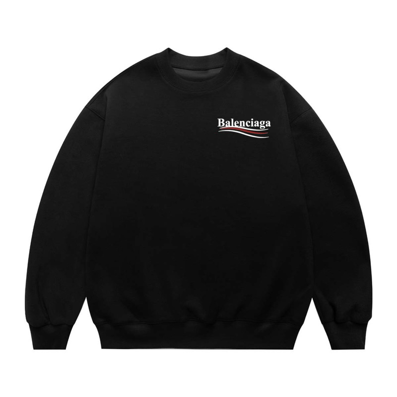Áo nỉ Sweater da cá hình Balenciaga hai mặt chữ màu đen trắng nam nữ đẹp. áo nỉ nam nữ mùa thu đông đẹp