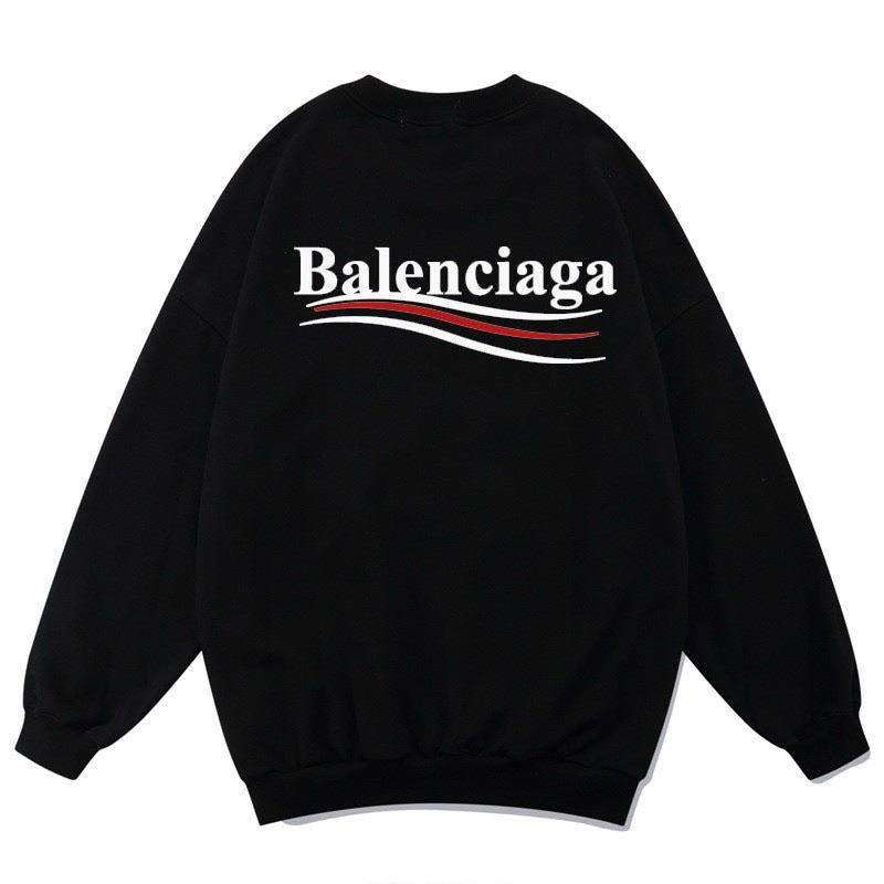 Áo nỉ Sweater da cá hình Balenciaga hai mặt chữ màu đen trắng nam nữ đẹp. áo nỉ nam nữ mùa thu đông đẹp