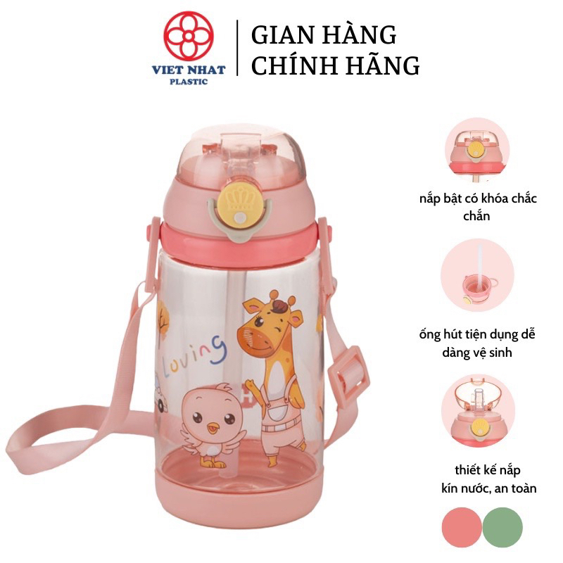 Bình Nước HoKori 450ml Nhựa Việt Nhật Cao Cấp An Toàn